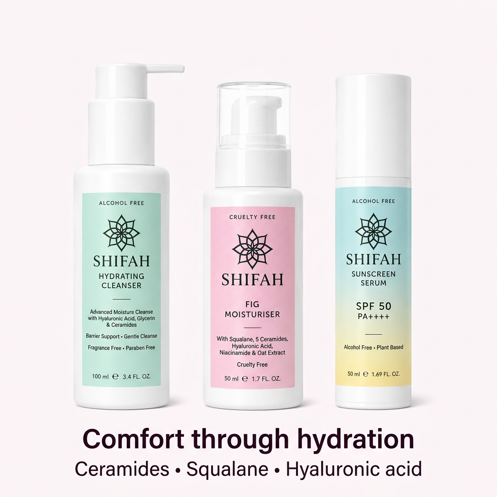 Sacred Skin hydration care with ceramides, squalane and hyaluronic acid