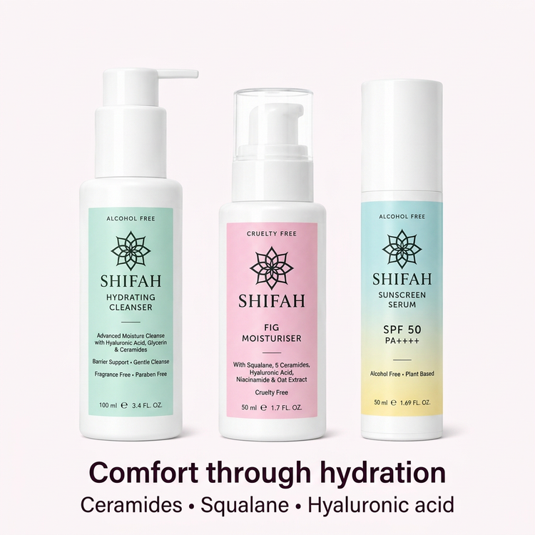 Sacred Skin hydration care with ceramides, squalane and hyaluronic acid