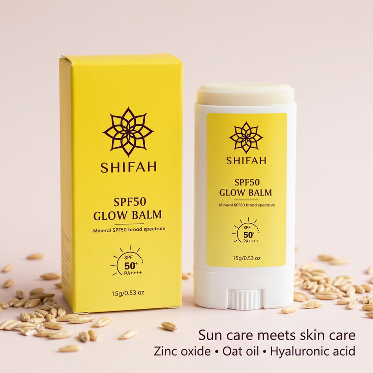 SHIFAH Mineral Glow Balm with zinc oxide, oat oil and hyaluronic acid